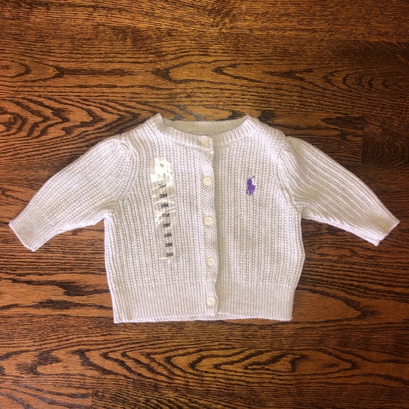 Ralph Lauren Baby Girl Cardigan Sz: 3m NWOT - Picture 1 of 3